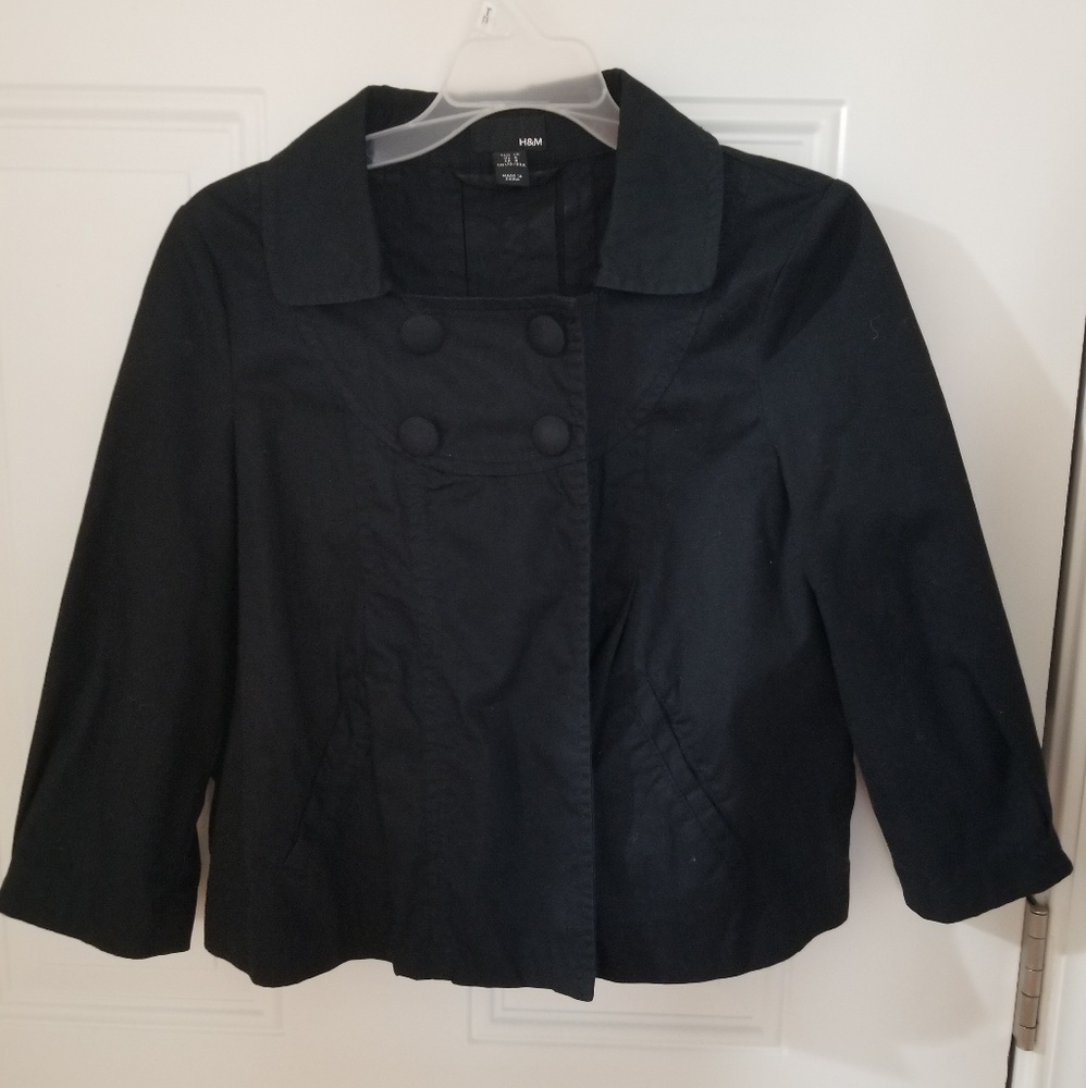 H&M Black Pleated Jacket